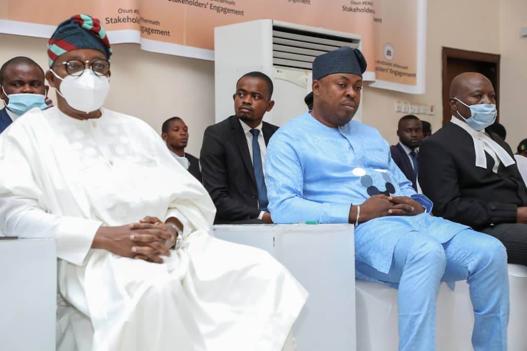 Osun Speaker felicitates with Gov. Oyetola on 2nd year anniversary 